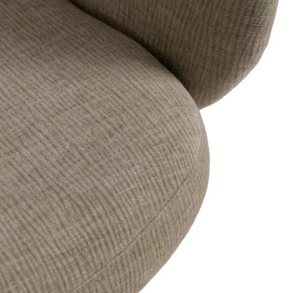 SILLA BEIGE TEJIDO-METAL SALÓN 56 X 56 X 81 CM - Imagen 7