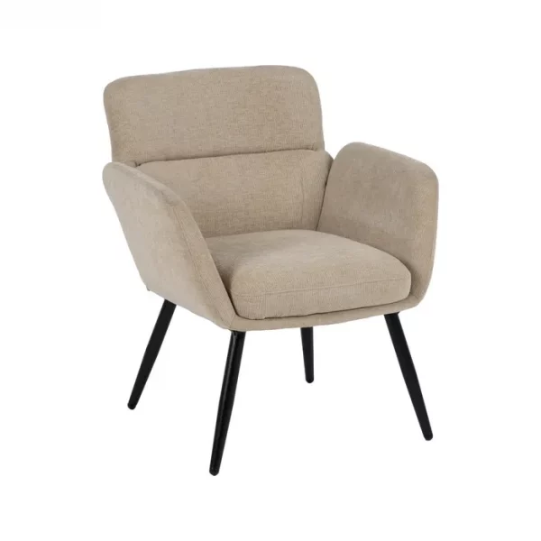 SILLÓN BEIGE TEJIDO-METAL SALÓN 69 X 70 X 79 CM - Imagen 3