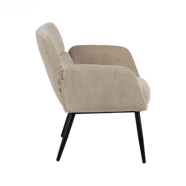 SILLÓN BEIGE TEJIDO-METAL SALÓN 69 X 70 X 79 CM - Imagen 4