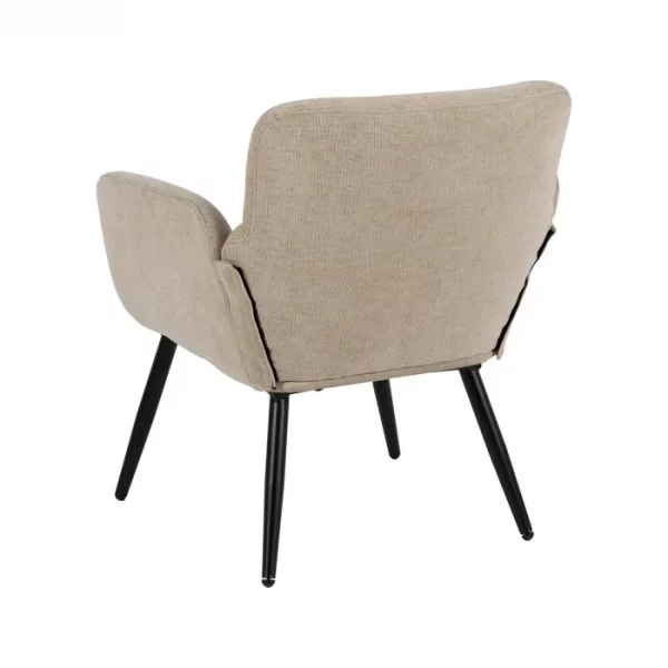 SILLÓN BEIGE TEJIDO-METAL SALÓN 69 X 70 X 79 CM - Imagen 5