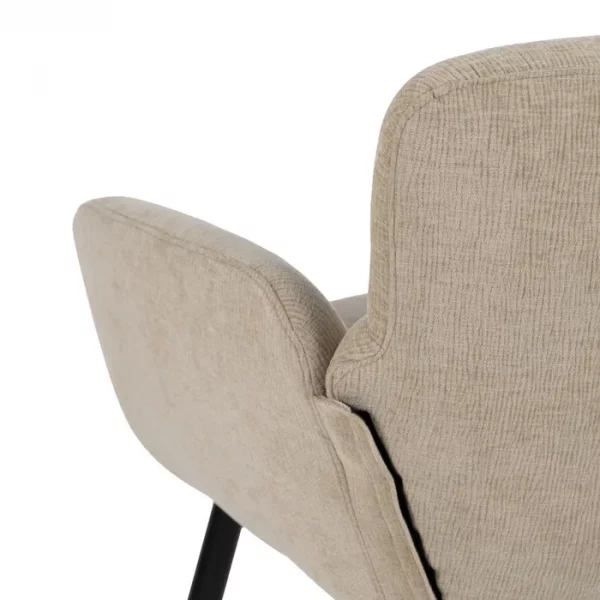 SILLÓN BEIGE TEJIDO-METAL SALÓN 69 X 70 X 79 CM - Imagen 9
