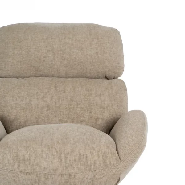 SILLÓN GIRATORIO BEIGE TEJIDO-METAL 72 X 78 X 88 CM - Imagen 6