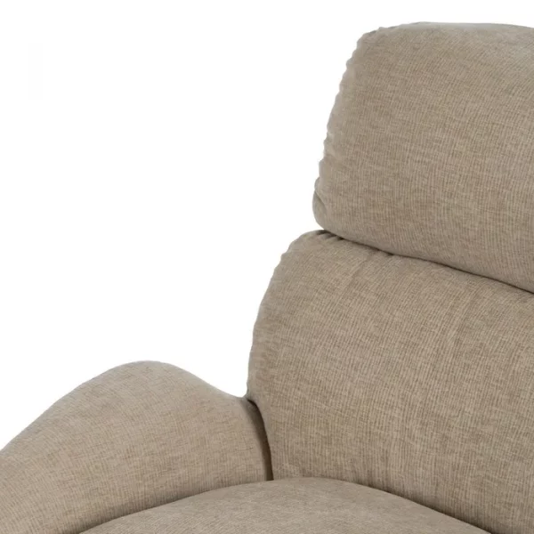 SILLÓN GIRATORIO BEIGE TEJIDO-METAL 72 X 78 X 88 CM - Imagen 7