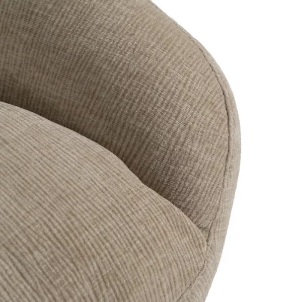SILLÓN GIRATORIO BEIGE TEJIDO-METAL 72 X 78 X 88 CM - Imagen 9