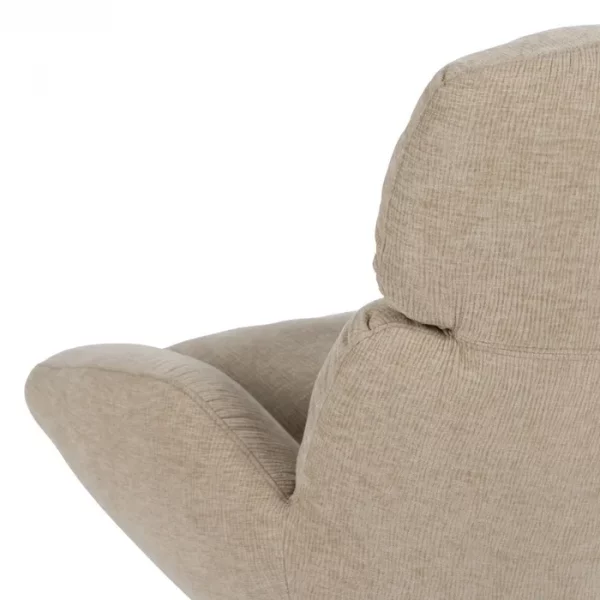 SILLÓN GIRATORIO BEIGE TEJIDO-METAL 72 X 78 X 88 CM - Imagen 10