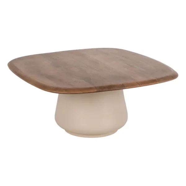 S/2 MESA CENTRO MADERA-METAL SALÓN 90 X 90 X 40 CM - Imagen 4
