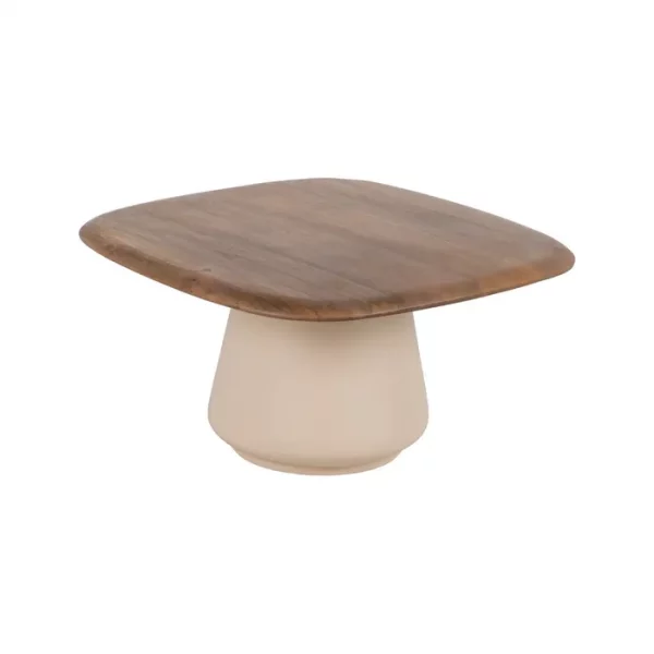 S/2 MESA CENTRO MADERA-METAL SALÓN 90 X 90 X 40 CM - Imagen 5