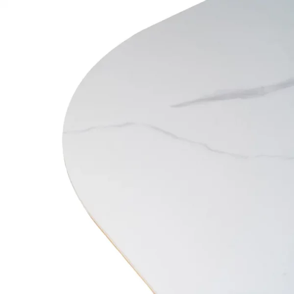 MESA COMEDOR BLANCO-NATURAL DM-CERÁMICA 180 X 90 X 75 CM - Imagen 4