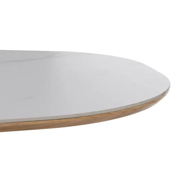 MESA COMEDOR BLANCO-NATURAL DM-CERÁMICA 180 X 90 X 75 CM - Imagen 6