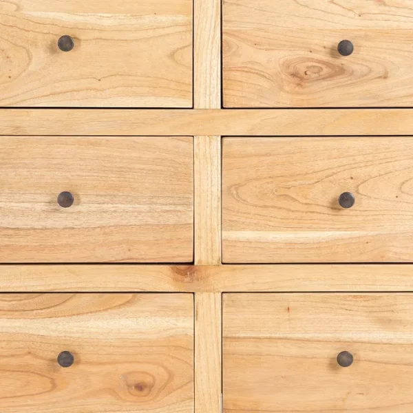 APARADOR NATURAL MADERA MINDI SALÓN 170 X 40 X 88 CM - Imagen 9