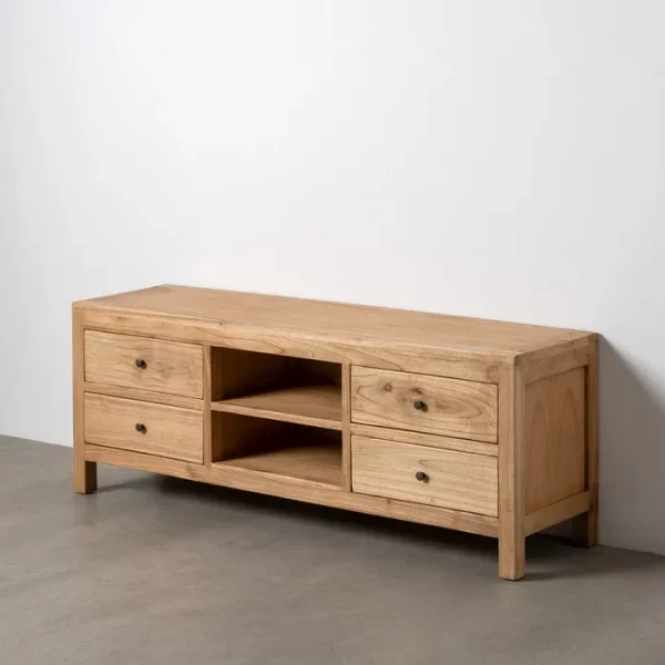 MUEBLE TV NATURAL MADERA MINDI SALÓN 150 X 40 X 55 CM - Imagen 11
