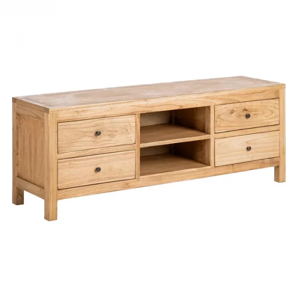 MUEBLE TV NATURAL MADERA MINDI SALÓN 150 X 40 X 55 CM - Imagen 2