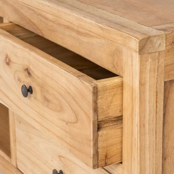 MUEBLE TV NATURAL MADERA MINDI SALÓN 150 X 40 X 55 CM - Imagen 8