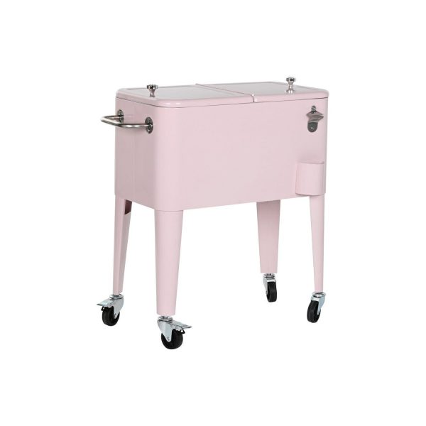 NEVERA ACERO PP 74X43X80 56 LITROS ROSA