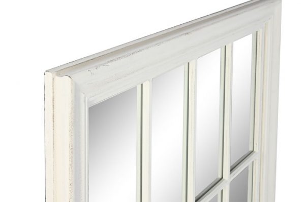 ESPEJO PAULOWNIA CRISTAL 68X4X128 VENTANA BLANCO - Imagen 2