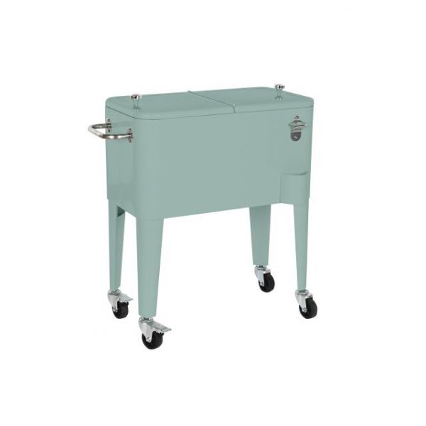 NEVERA ACERO PP 74X43X80 56 LITROS AZUL CELESTE