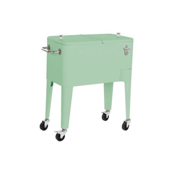 NEVERA ACERO PP 74X43X80 56 LITROS VERDE MENTA