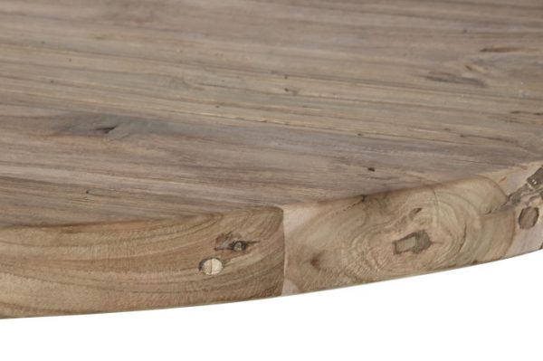 MESA COMEDOR TECA RECICLADA 220X120X78 OVALADA - Imagen 4