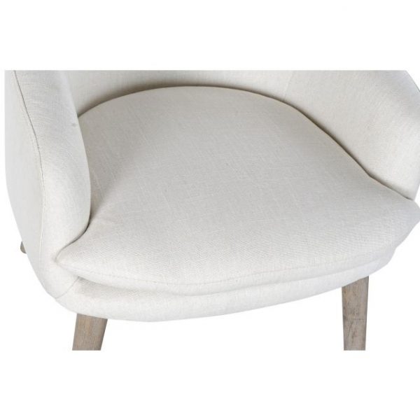 BUTACA POLIESTER RUBBERWOOD 61X68X78 BEIGE - Imagen 2
