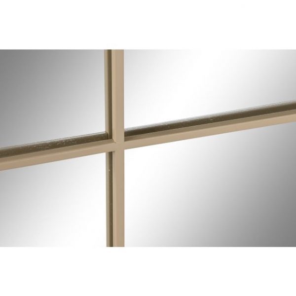 ESPEJO HIERRO CRISTAL 90X2X90 VENTANA BEIGE - Imagen 3