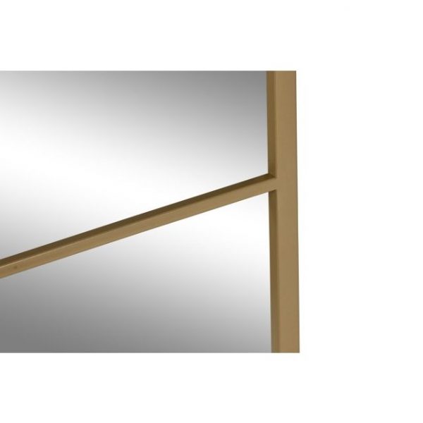 ESPEJO HIERRO CRISTAL 90X2X90 DORADO - Imagen 3