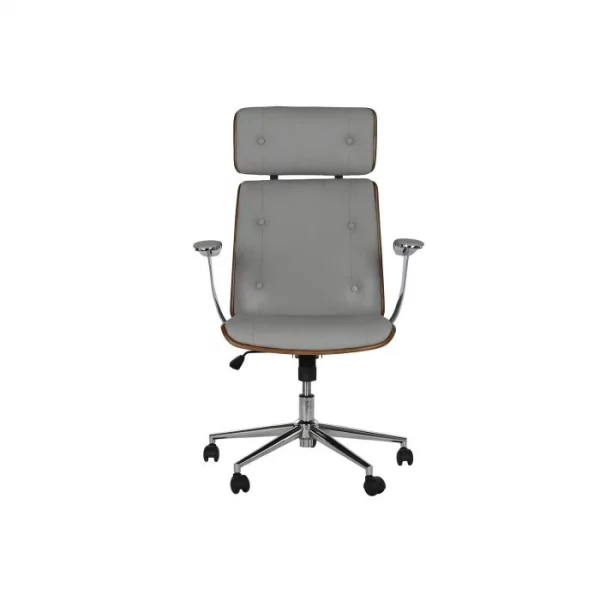 SILLA PU MADERA 71X69X108,5 RUEDAS BEIGE - Imagen 2
