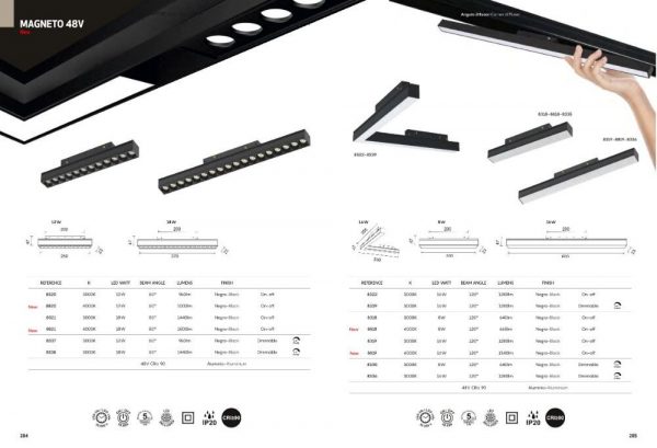MODULO LINEAL DIFUSOR 8W NEGRO 3000K 8318 MANTRA - Imagen 4