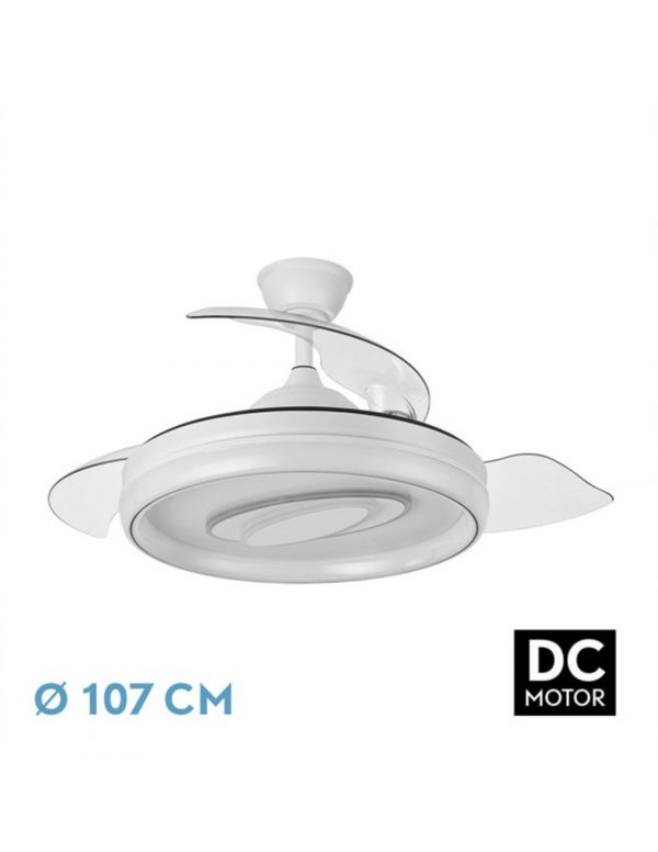 VENTILADOR DC MARACANA 57W BLANCO 3ASP.107D 5980LM 3000-4500-6500K REG.INTENSIDAD REMOTO+MEMORIA+TEMPORIZADOR