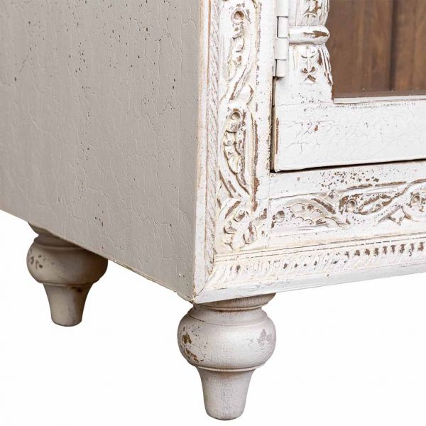 APARADOR DE MADERA BLANCA 204X43X101CM - Imagen 8