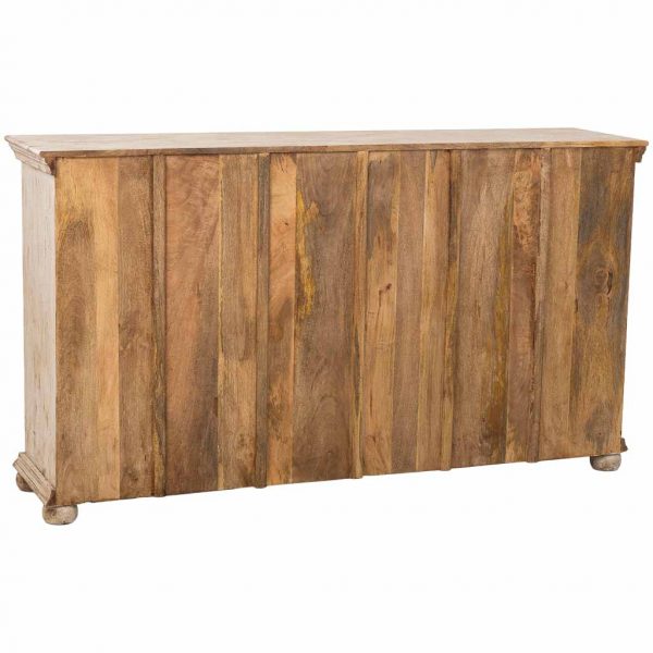 APARADOR MADERA ARTESANAL BEIGE 180X43X100CM - Imagen 3