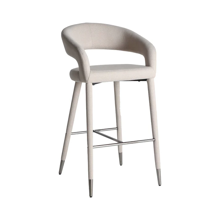 TABURETE CASSEL BLANCO ROTO TEJIDO 53X55X103