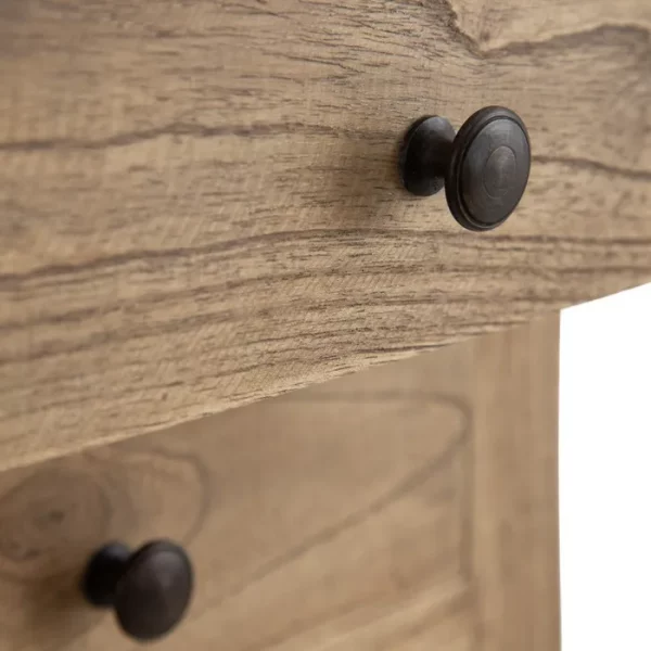 MESITA NATURAL MADERA MINDI DORMITORIO 40 X 30 X 72 CM - Imagen 6