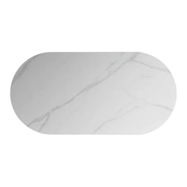 MESA COMEDOR BLANCO-NATURAL DM-CERÁMICA 180 X 90 X 76 CM - Imagen 5