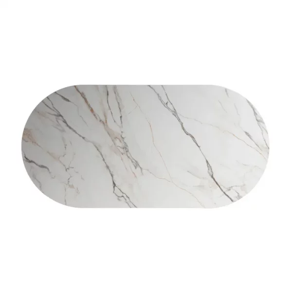 MESA COMEDOR BLANCO-MARRÓN DM-CERÁMICA 180 X 90 X 76 CM - Imagen 5
