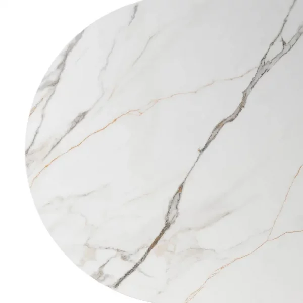 MESA COMEDOR BLANCO-MARRÓN DM-CERÁMICA 180 X 90 X 76 CM - Imagen 7