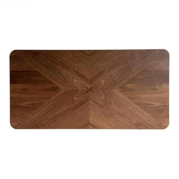MESA COMEDOR MARRÓN-NEGRO DM-METAL 180 X 90 X 76 CM - Imagen 6