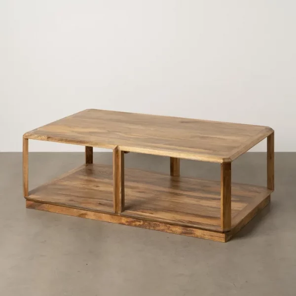 MESA CENTRO MARRÓN MADERA DE MANGO SALÓN 130 X 80 X 45 CM - Imagen 2