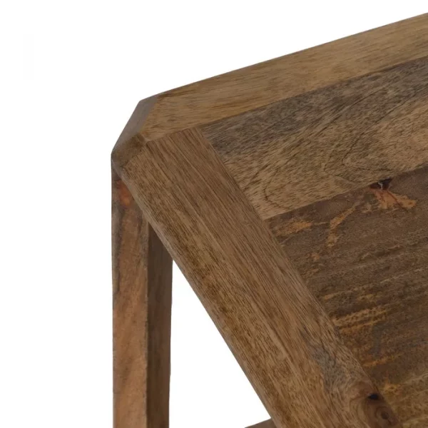 MESA CENTRO MARRÓN MADERA DE MANGO SALÓN 130 X 80 X 45 CM - Imagen 4