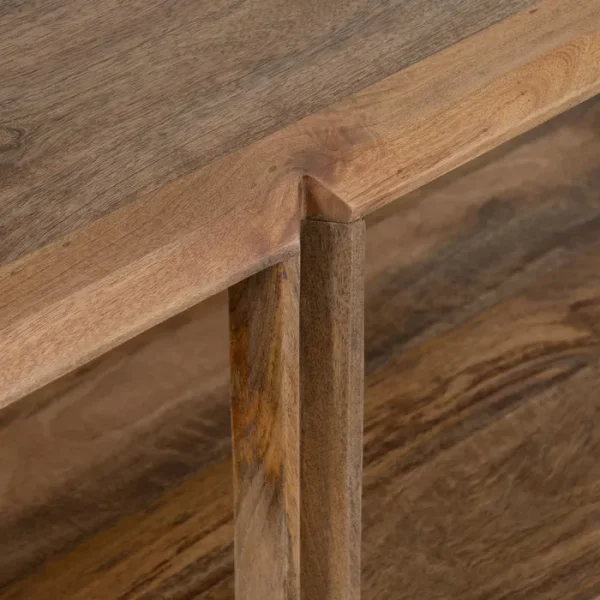 MESA CENTRO MARRÓN MADERA DE MANGO SALÓN 130 X 80 X 45 CM - Imagen 7