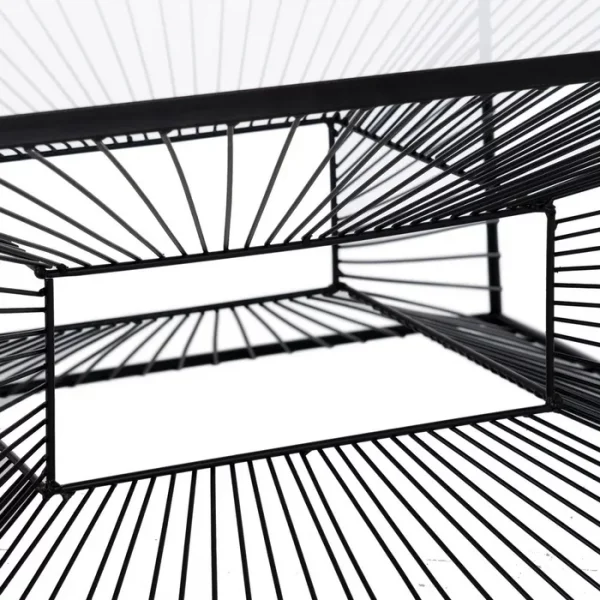 MESA CENTRO NEGRO METAL-CRISTAL 80,50 X 80,50 X 38 CM - Imagen 5