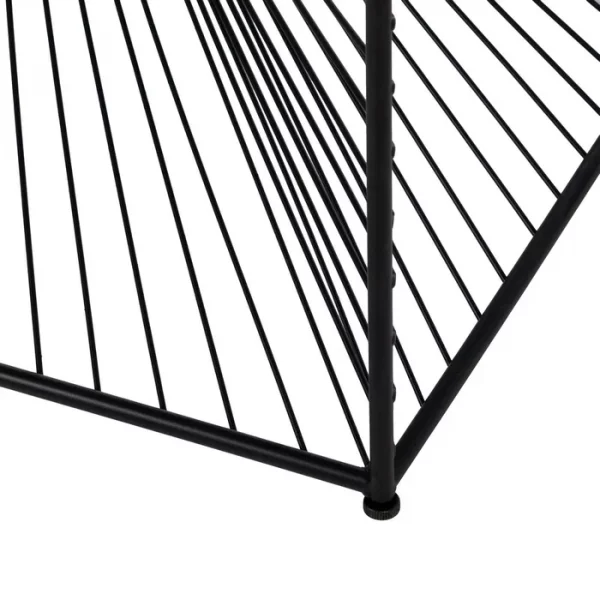 MESA CENTRO NEGRO METAL-CRISTAL 80,50 X 80,50 X 38 CM - Imagen 6