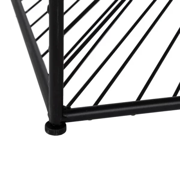 MESA CENTRO NEGRO METAL-CRISTAL 80,50 X 80,50 X 38 CM - Imagen 7