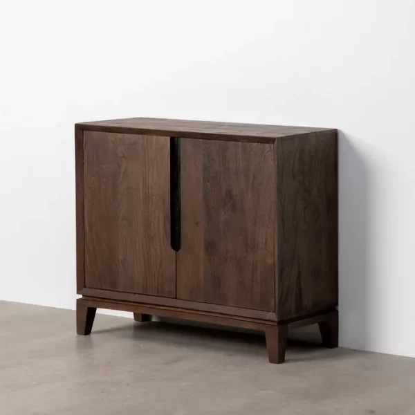 MUEBLE RECIBIDOR MARRÓN MADERA DE MANGO 100 X 40 X 85 CM - Imagen 2