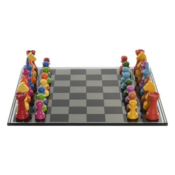 JUEGO DE MESA RESINA CRISTAL 61X61X0,5 MULTICOLOR - Imagen 2