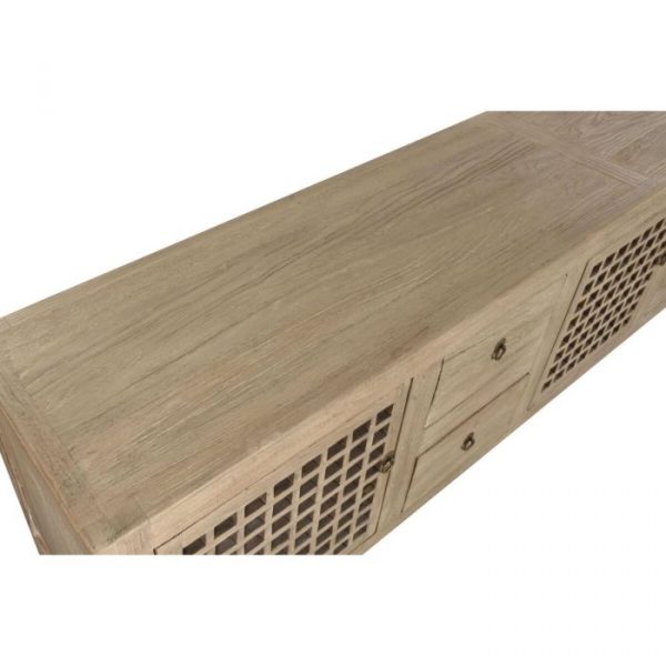 MUEBLE TV OLMO MACIZO 240X44X60 3 PUE 4 CAJ - Imagen 5