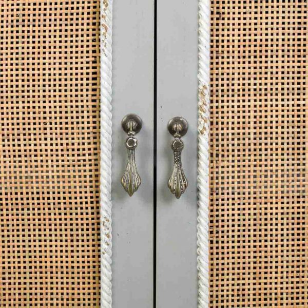 ARMARIO MADERA Y REJILLA BAMBU 80X42X138CM - Imagen 5