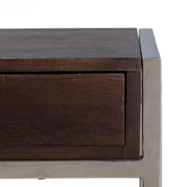S/3 CONSOLA MARRÓN-PLATA MADERA / METAL 114 X 40,60 X 81,30 - Imagen 9