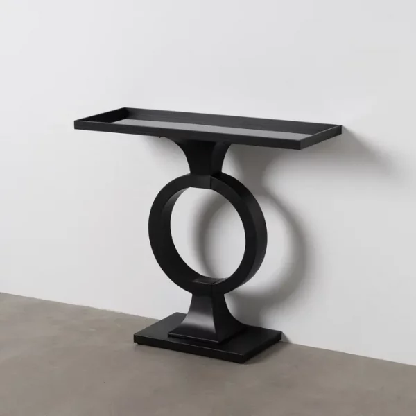 CONSOLA NEGRO METAL-CRISTAL 90 X 32 X 80 CM - Imagen 11