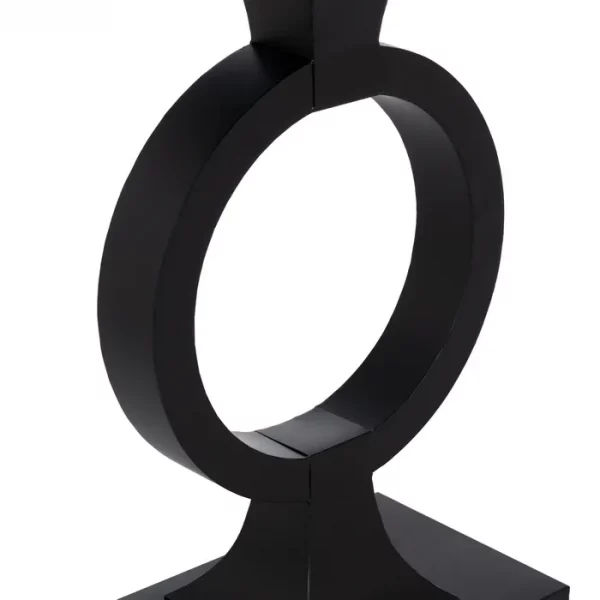 CONSOLA NEGRO METAL-CRISTAL 90 X 32 X 80 CM - Imagen 3