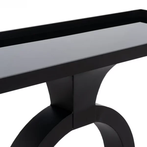 CONSOLA NEGRO METAL-CRISTAL 90 X 32 X 80 CM - Imagen 5